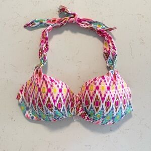Victorias Secret Ikat Foil Push Up Padded The Fabulous Bikini Top 32B